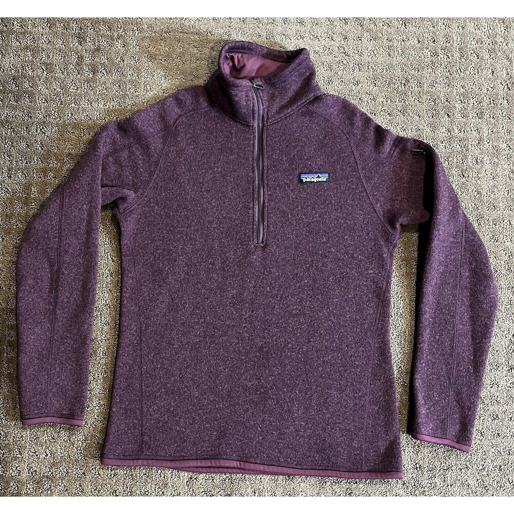 Patagonia Better Sweater 1/4 Zip Fleece Pullover Burgundy/Maroon Womens Medium